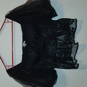 Sexy Black Corset Top